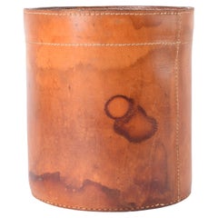 Dänischer Papierkorb aus Leder aus der Mitte des Jahrhunderts von Torben Ørskov & Co, ca. 1960er Jahre