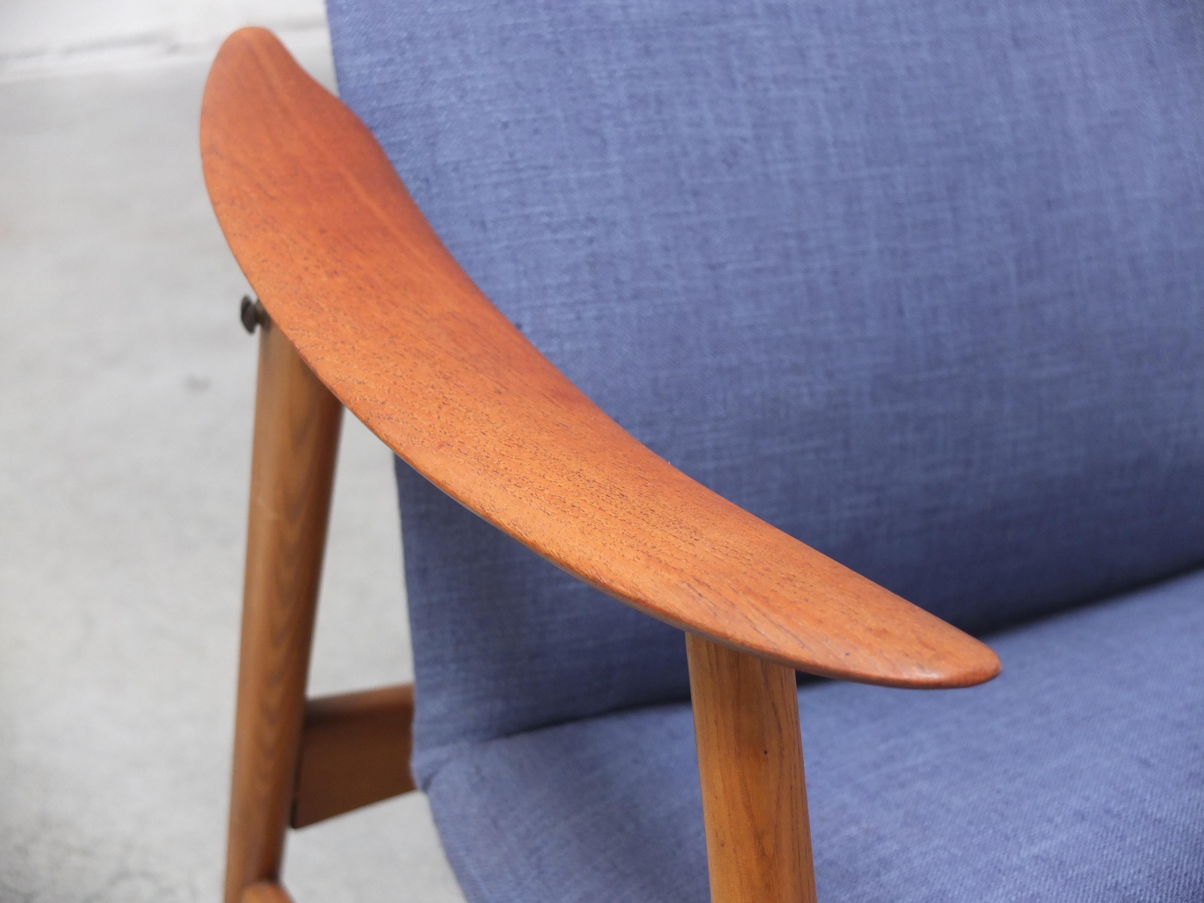 Mid-Century Danish Lounge Chair with Sculpted Armrests, 1960s 14