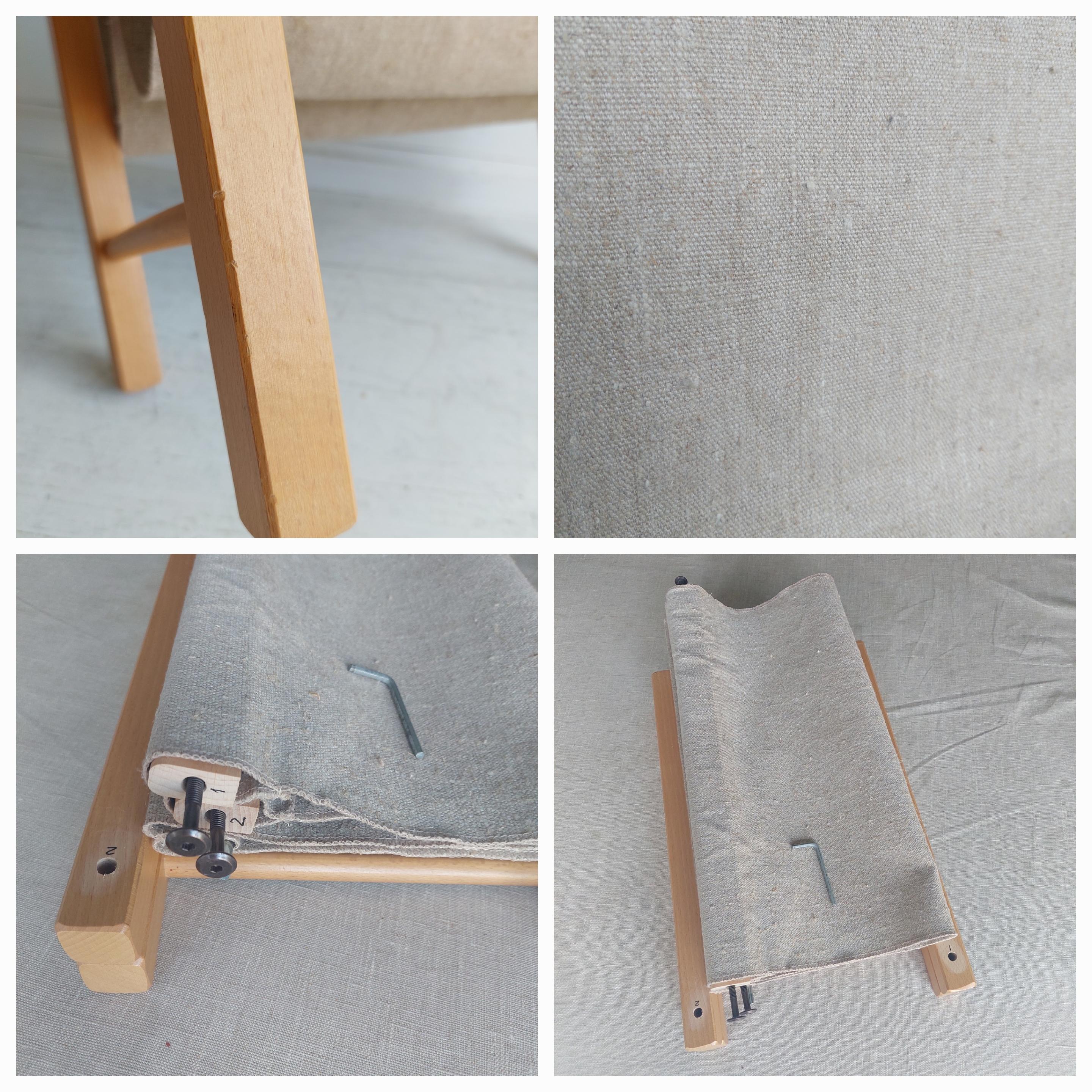Mid Century Danish Magazine Rack In Teak & Natural Linen By Pbj Mobler, 1960s 6
