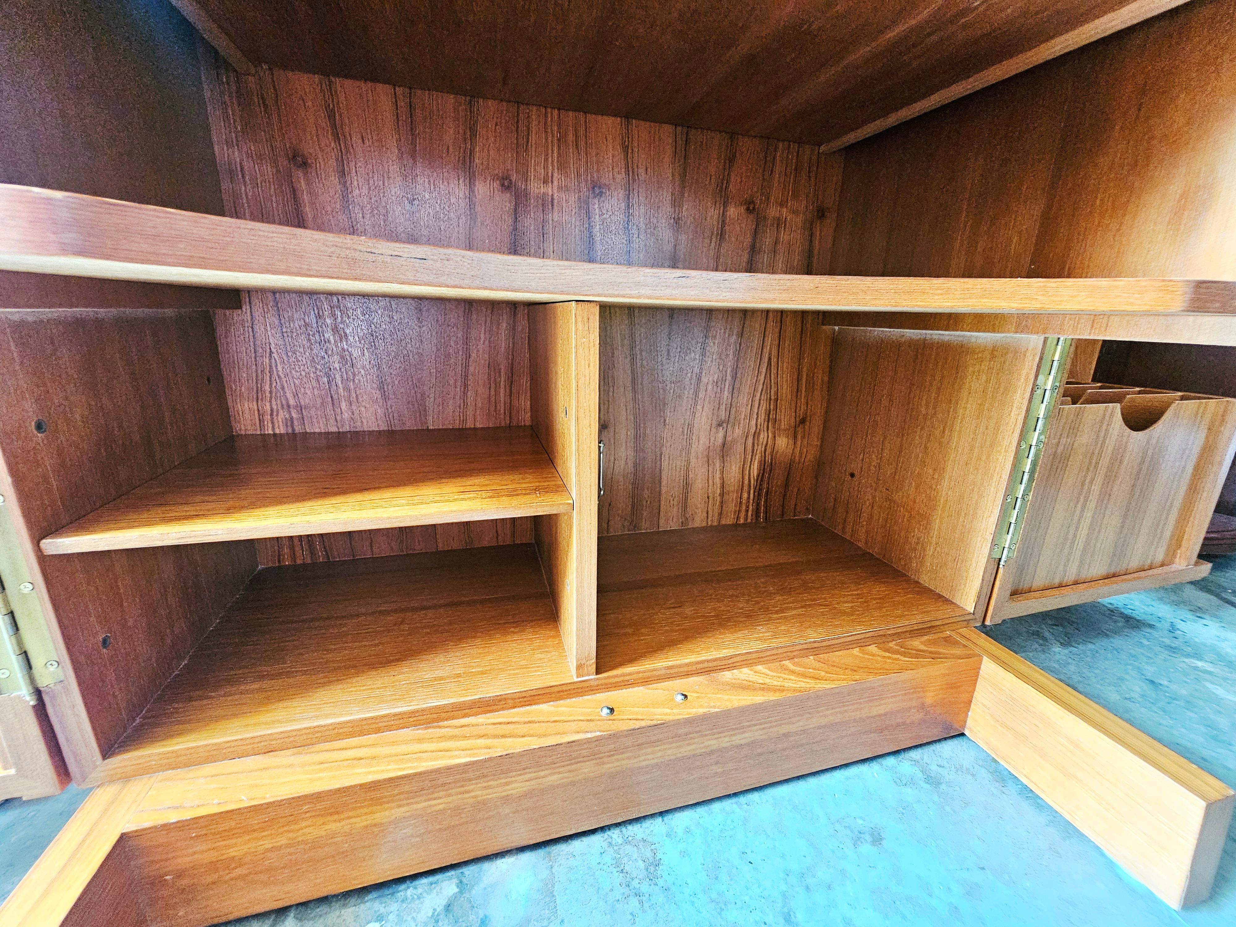 Mid Century Danish Magic Box Teak Desk For Sale 6