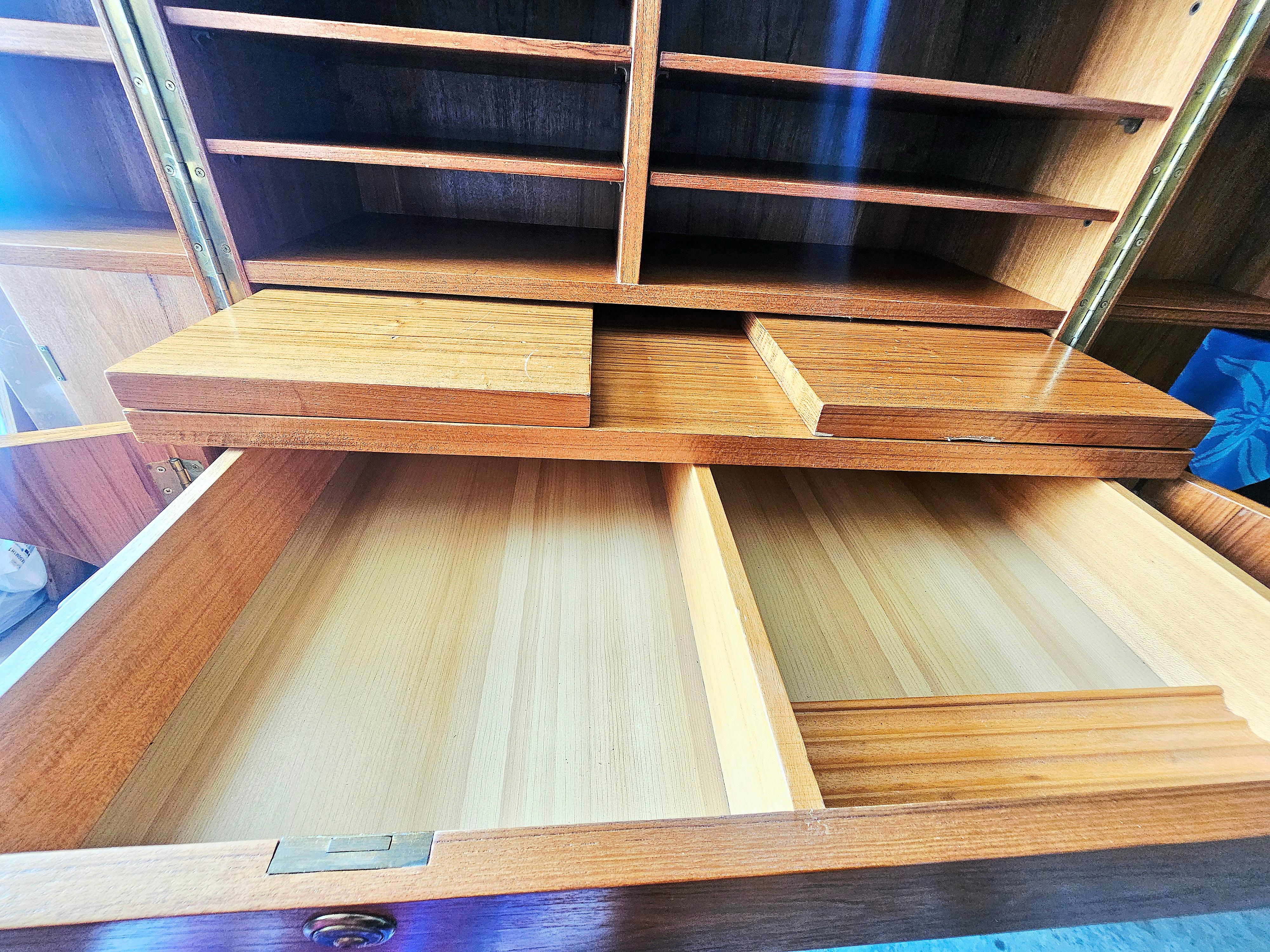 Mid Century Danish Magic Box Teak Desk For Sale 7