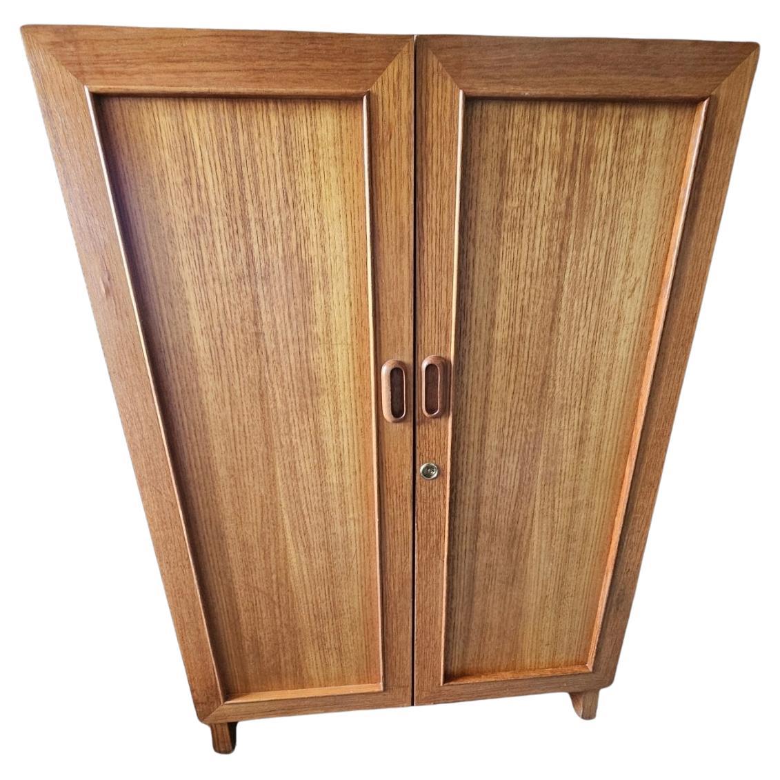 Mid Century Danish Magic Box Teak Desk For Sale