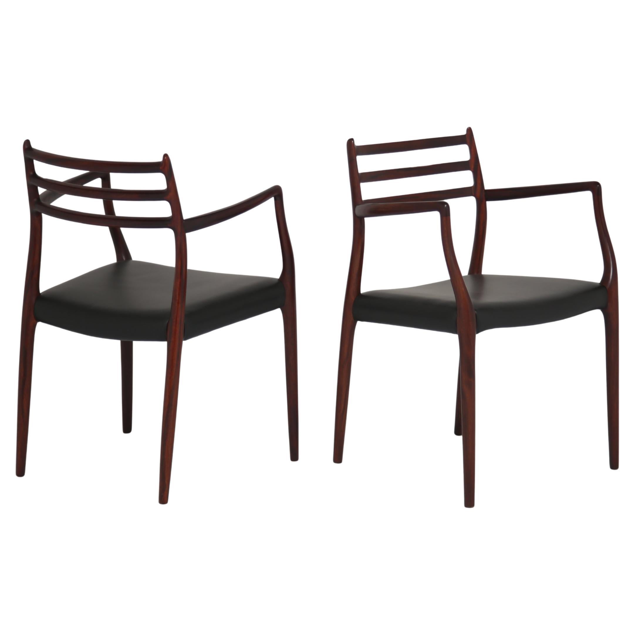 Sillón tallador danés de caoba de mediados de siglo Model 62 de Niels Otto Møller, años 60