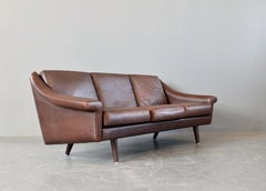 Mid Century Danish Matador Leather Sofa By Aage Christiansen Circa 1960s