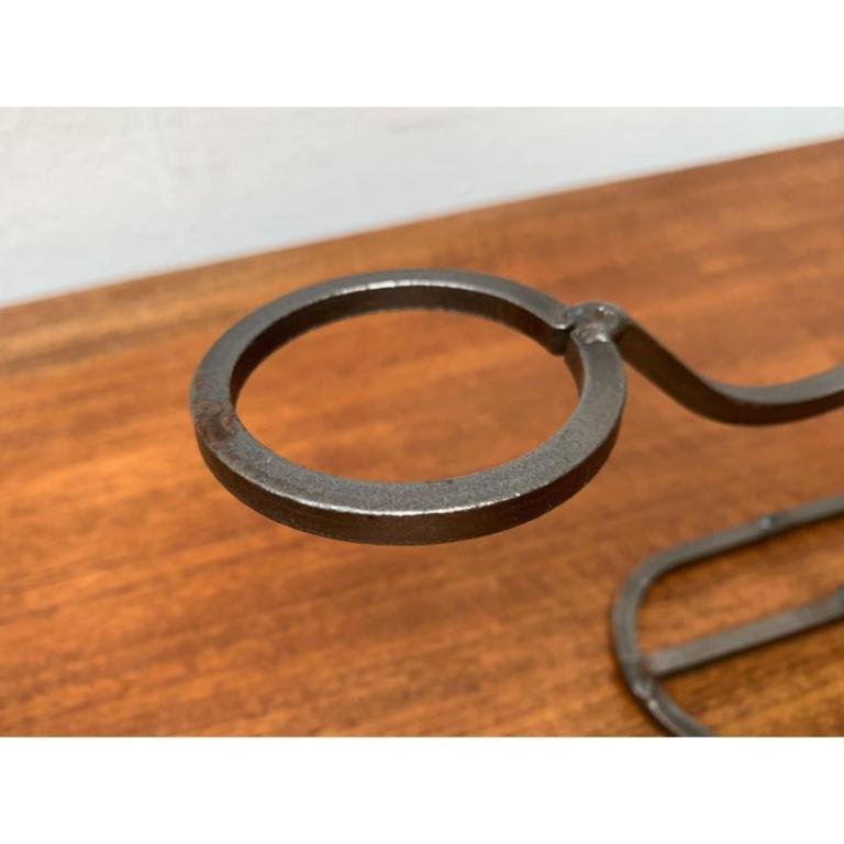 Mid-Century Danish Metal and Glass Candleholder, 1960s For Sale 6
