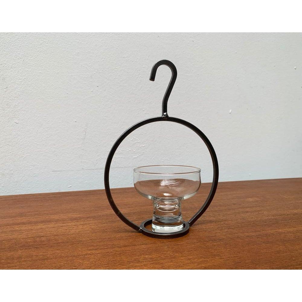 Mid-Century Danish Metal and Glass Candleholder, 1960s, in Very Good conditions. Designed 1960 to 1969.

Additional information:
Materials: Glass, Metal
Style: Mid-Century Modern
Country of Origin: Denmark
Color: Gray
Item Type: Vintage, Antique or