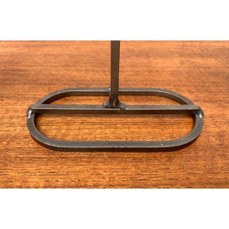 Mid-Century Modern Mid-Century Danish Metal and Glass Candleholder, 1960s For Sale