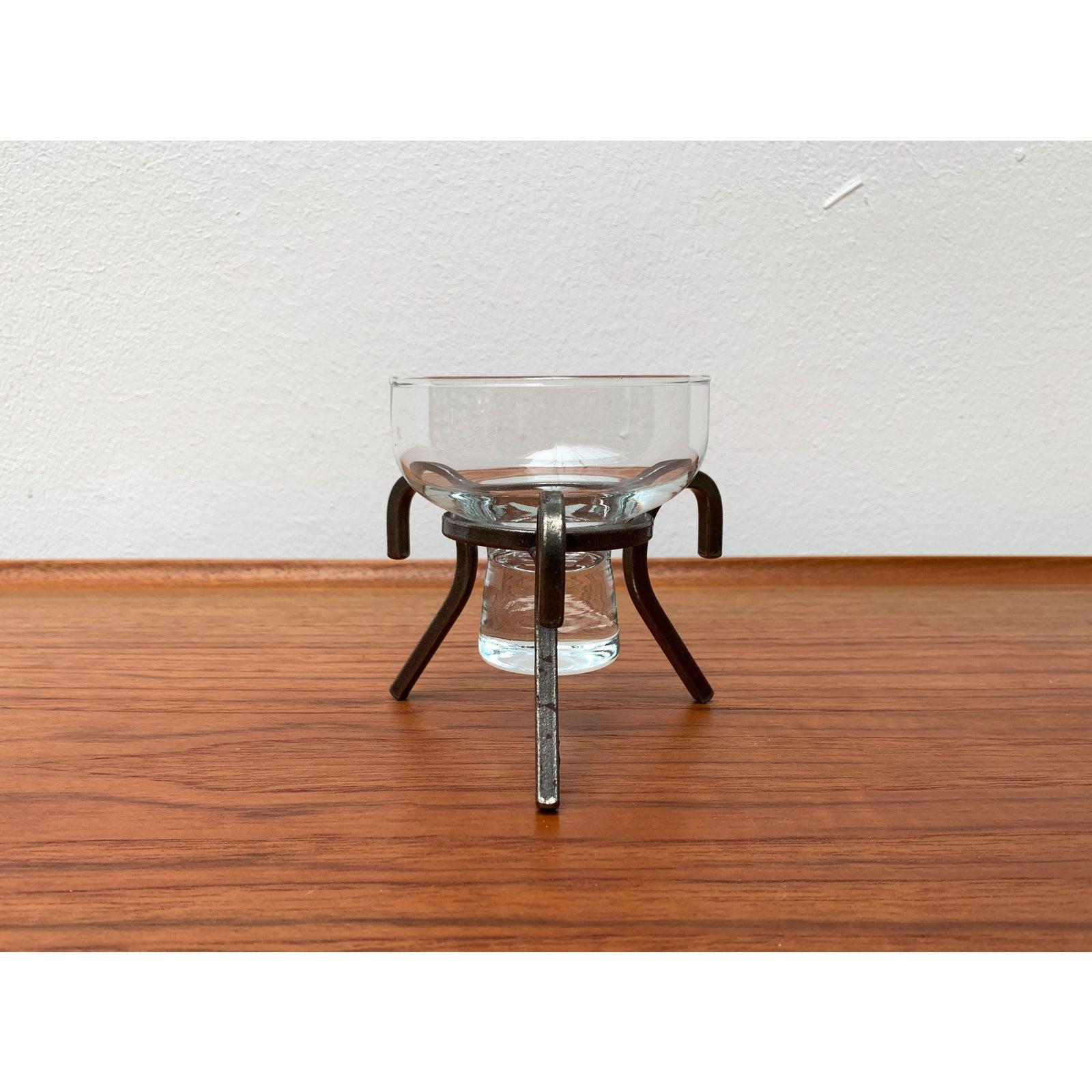 Candelabro danés de metal y cristal de mediados de siglo, años 60 Danés en venta