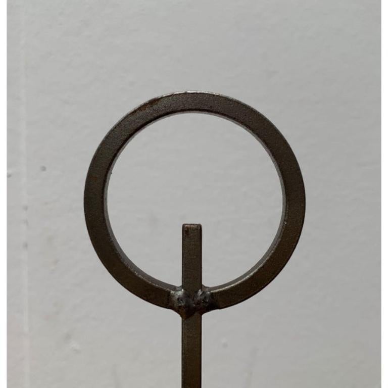 Mid-Century Danish Metal and Glass Candleholder, 1960s In Excellent Condition For Sale In Hamburg, DE