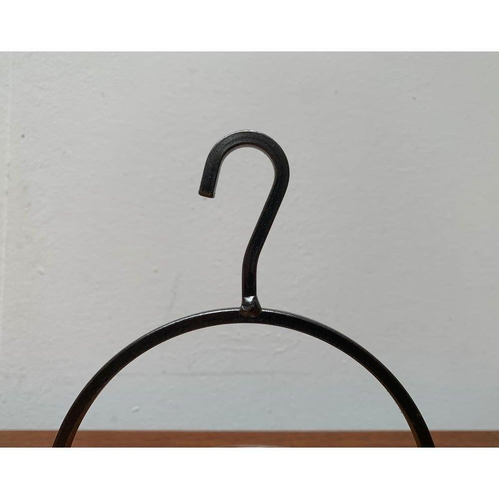 Mid-Century Danish Metal and Glass Candleholder, 1960s For Sale 3