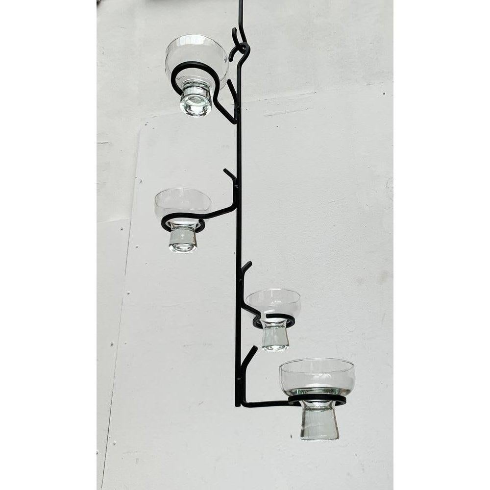 Mid-Century Danish Metal and Glass Candleholder Pendant, 1960s, in Very Good conditions. Designed 1960 to 1969.

Additional information:
Material: Glass, Metal
Color: Black
Styles: Mid-Century Modern
Country of Origin: Denmark
Item Type: Vintage,