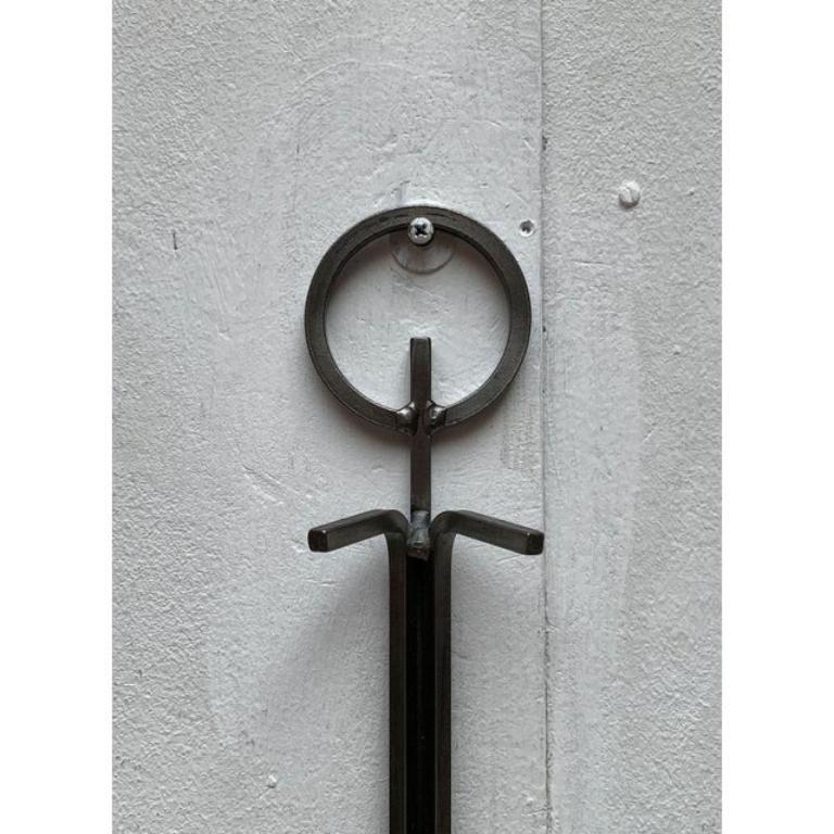 Mid-Century Danish Metal and Glass Wall Candleholder, 1960s In Excellent Condition For Sale In Hamburg, DE