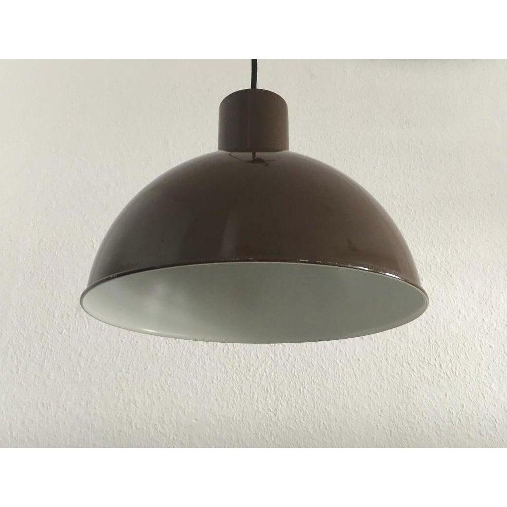 Lampada a sospensione Bunker Maxi in metallo danese di Johannes Hammerborg, metà secolo, anni '70 In condizioni buone in vendita a Hamburg, DE