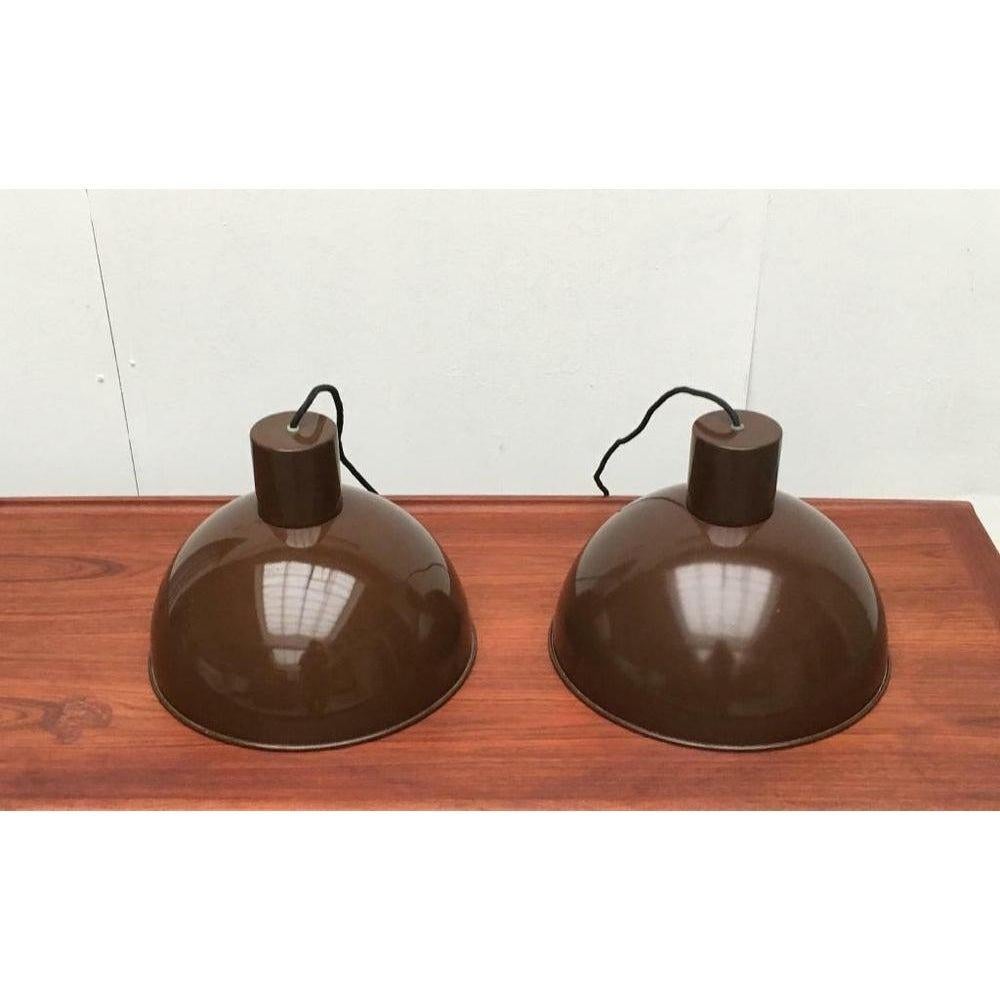 Lampada a sospensione Bunker Maxi in metallo danese di Johannes Hammerborg, metà secolo, anni '70 in vendita 2