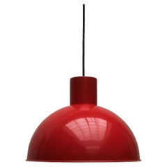 Dänische Metallbünker-Maxi-Pendelleuchte aus der Mitte des Jahrhunderts von Johannes Hammerborg, 1970er Jahre
