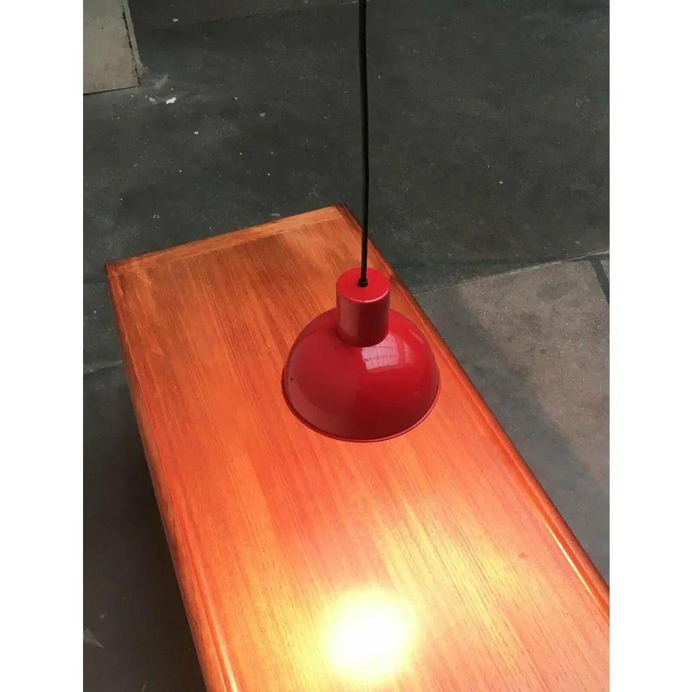 Mid-Century Danish Metal Bunker Mini Pendant Lamp by Johannes Hammerborg, 1970s For Sale 6