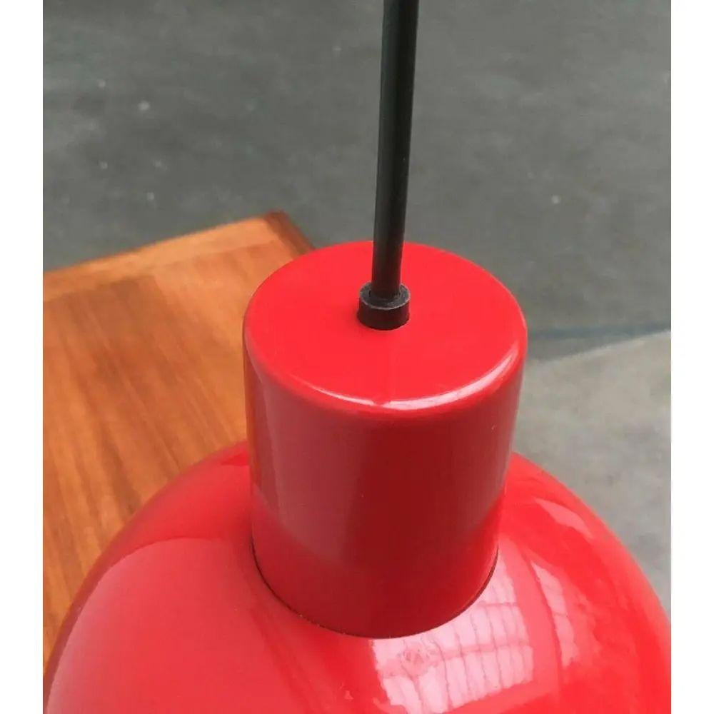 Mid-Century Danish Metal Bunker Mini Pendant Lamp by Johannes Hammerborg, 1970s For Sale 7