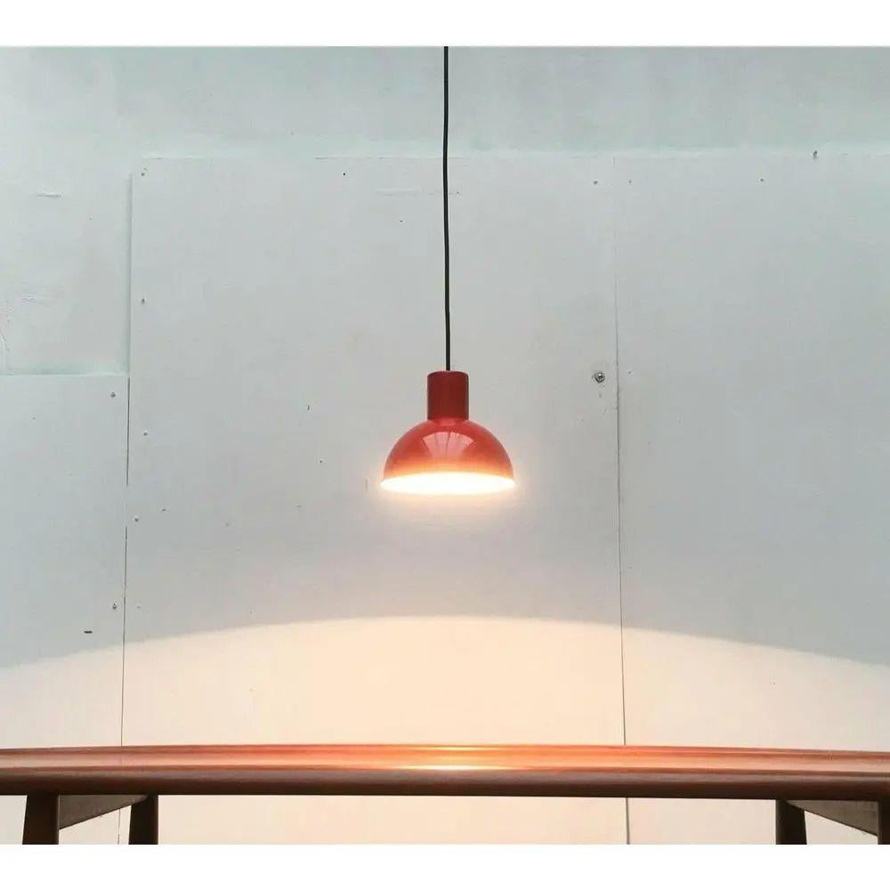 Mid-Century Danish Metal Bunker Mini Pendant Lamp by Johannes Hammerborg, 1970s In Good Condition For Sale In Hamburg, DE