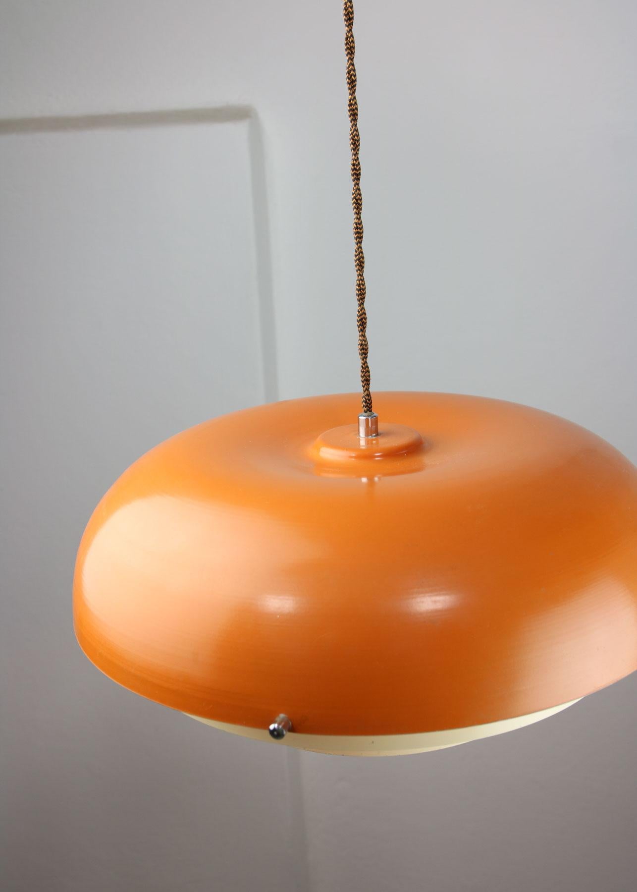 Mid-century Danish Metal Cascade Pendant Lamp For Sale 8
