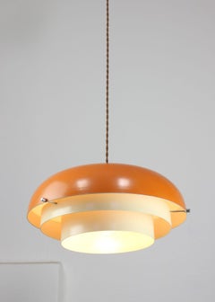 Mid-century Danish Metal Cascade Pendant Lamp