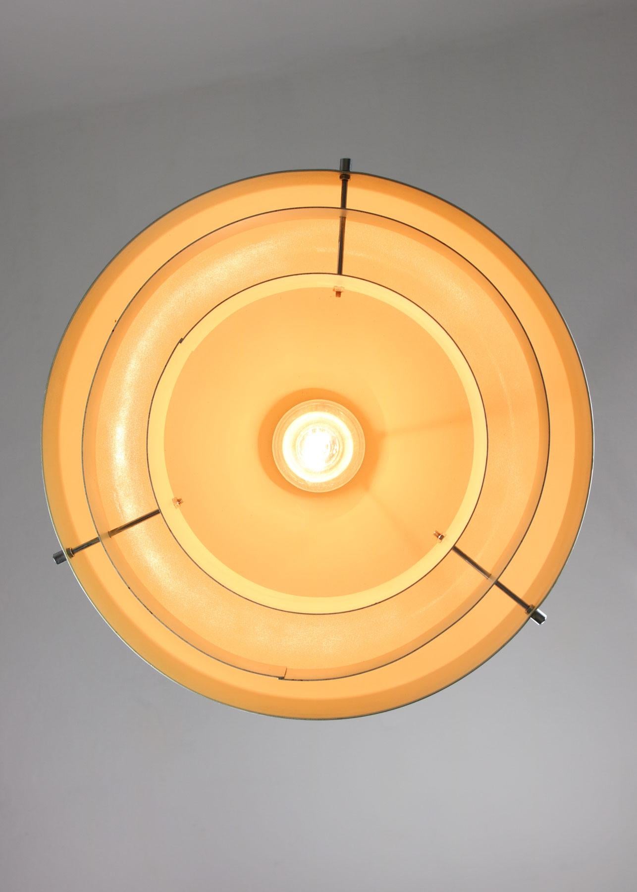 Mid-century Danish Metal Cascade Pendant Lamp For Sale 1