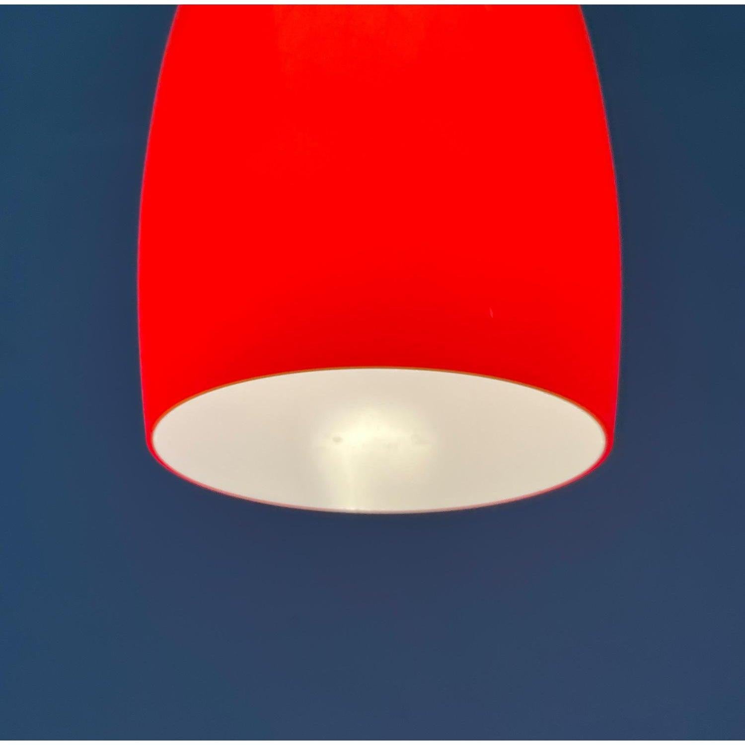Mid-Century Modern Lampe suspendue danoise modèle Bang en verre du milieu du siècle dernier par Jacob E. Bang, années 1960 en vente