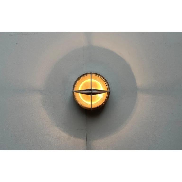 Mid-Century Danish Model Pirat Metal Outdoor Wall Lamp for Nordisk Solar, 1960s For Sale 1