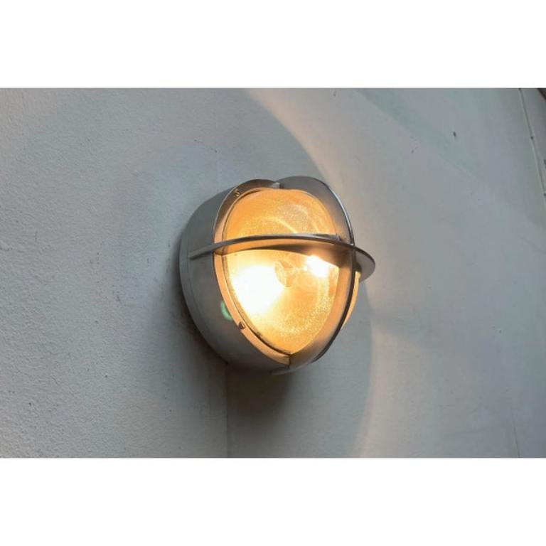 Mid-Century Danish Model Pirat Metal Outdoor Wall Lamp for Nordisk Solar, 1960s For Sale 2