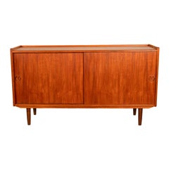 Mid Century Danish Modern 2 Door Teak Credenza Cabinet Jydsk Mobelindustri 1960