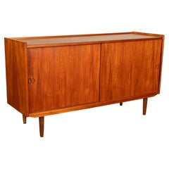 Mid Century Danish Modern 2 Door Teak Credenza Cabinet Jydsk Mobelindustri 1960