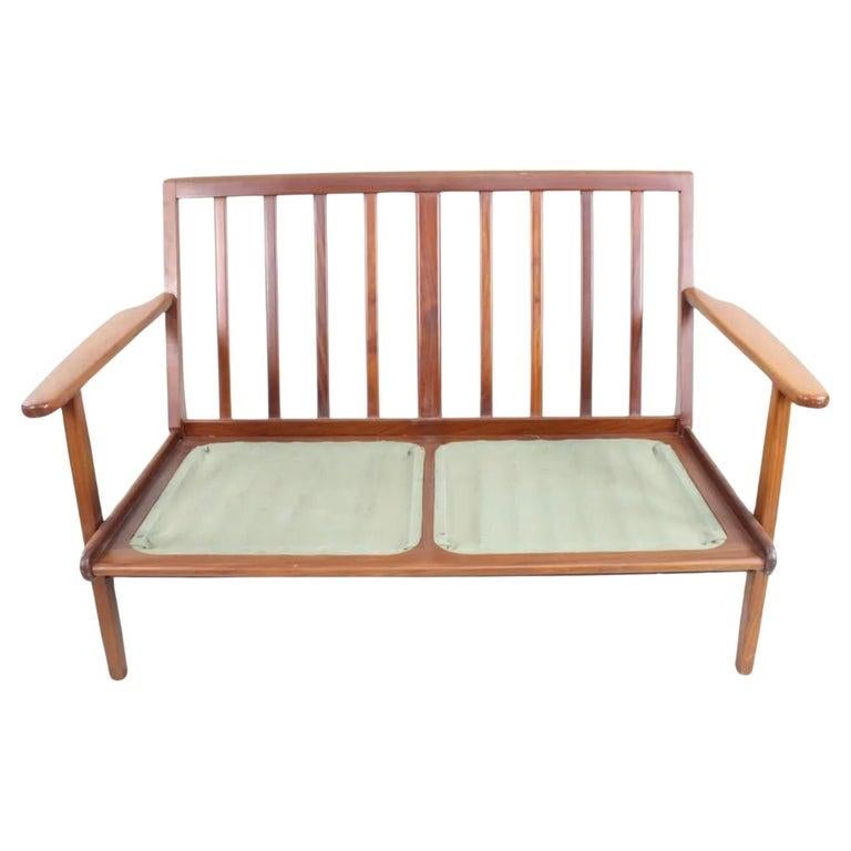 Sofá de 2 plazas Mid Century Danish Modern de Aage Petersen para Getama GE88 Carpintería en venta