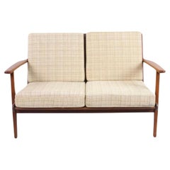 Sofá de 2 plazas Mid Century Danish Modern de Aage Petersen para Getama GE88