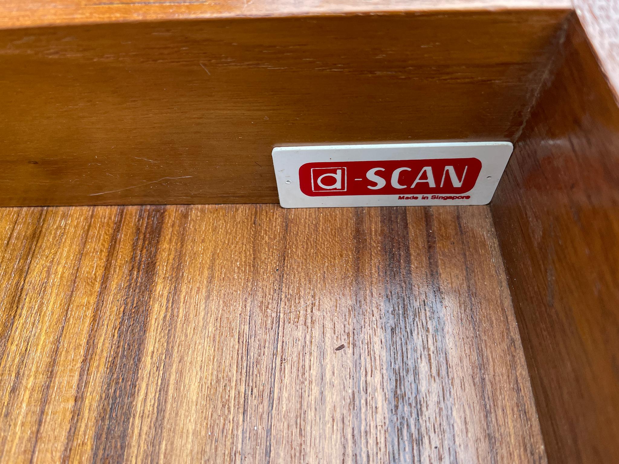 Mid Century Danish Modern 3 Drawer Teak Desk with Top Organizer D Scan 7