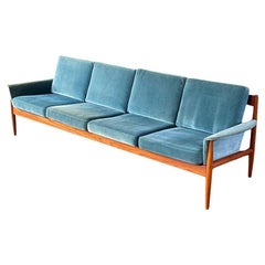 Mid-Century Danish Modern 4-Seater Teak Sofa by Grete Jalk