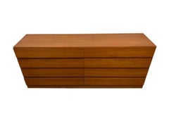 Mid Century Danish Modern 8 Drawer Teak Dresser Credenza by Arne Wahl Iversen