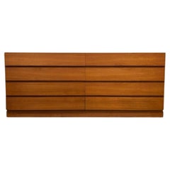 Mid Century Danish Modern 8 Drawer Teak Dresser Credenza by Arne Wahl Iversen