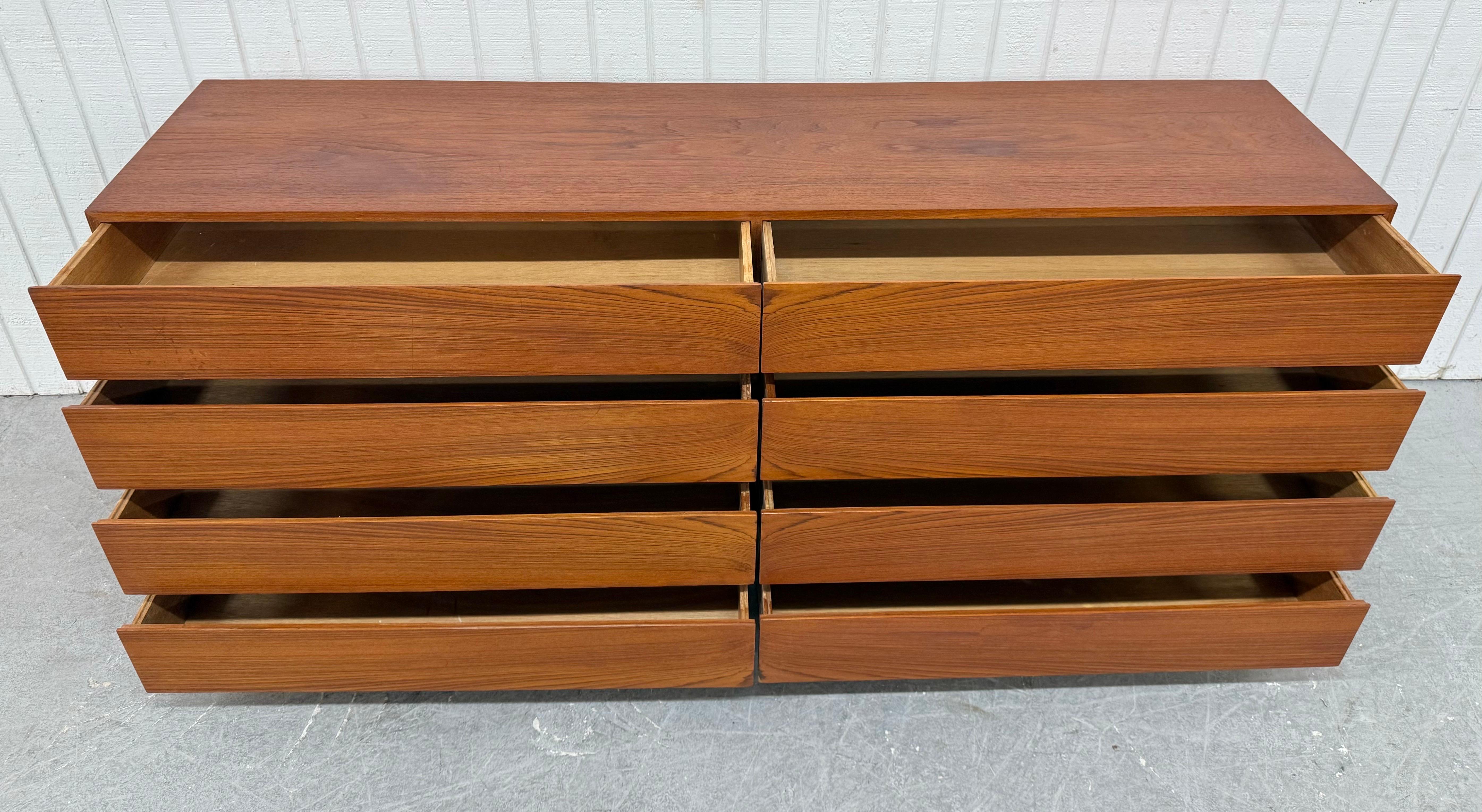 Mid-Century Danish Modern 8-Drawer Teak Dresser 1