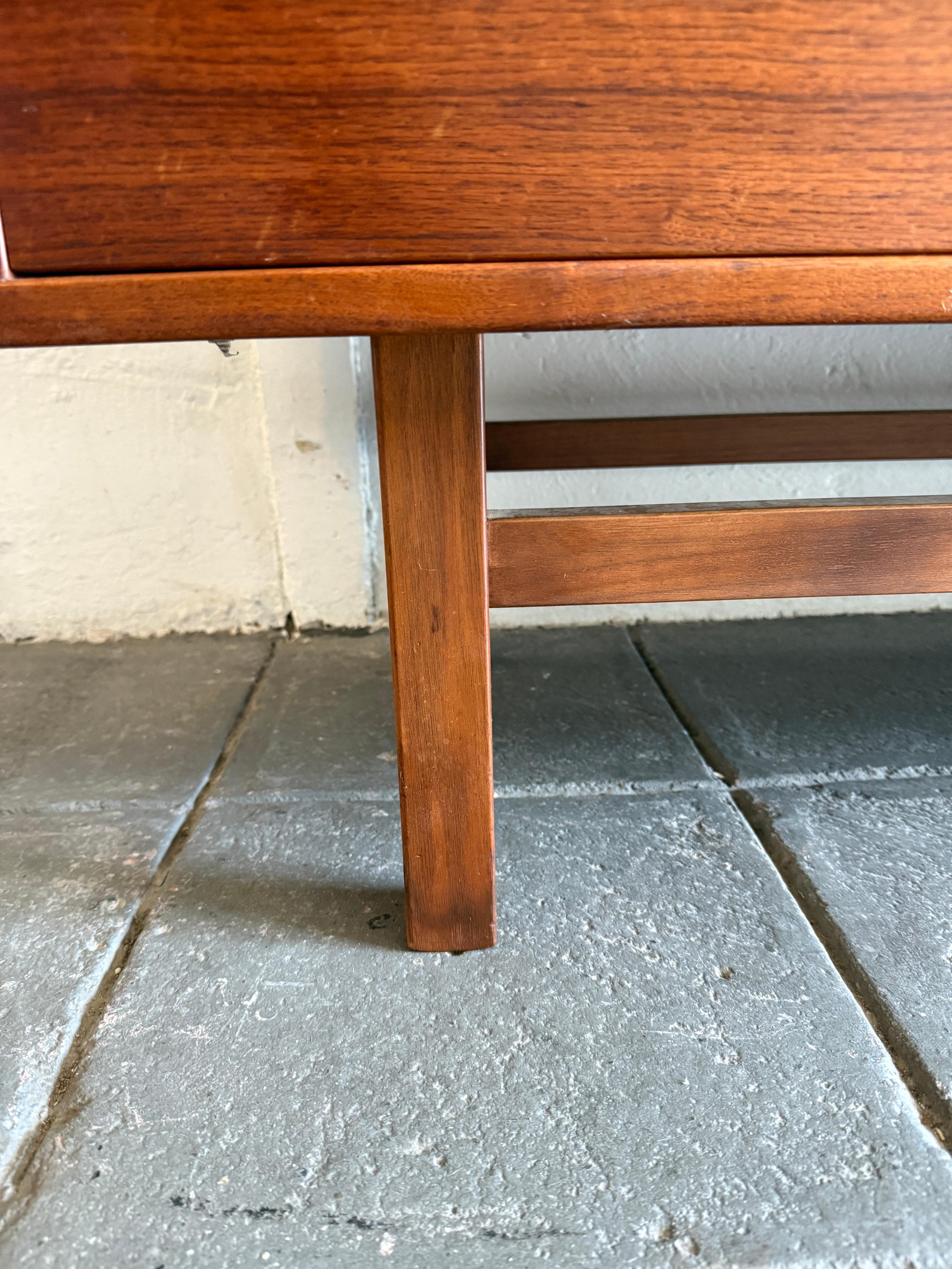 Rare Mid century Danish modern 9 drawer long low dresser credenza Nils Jonsson For Sale 3