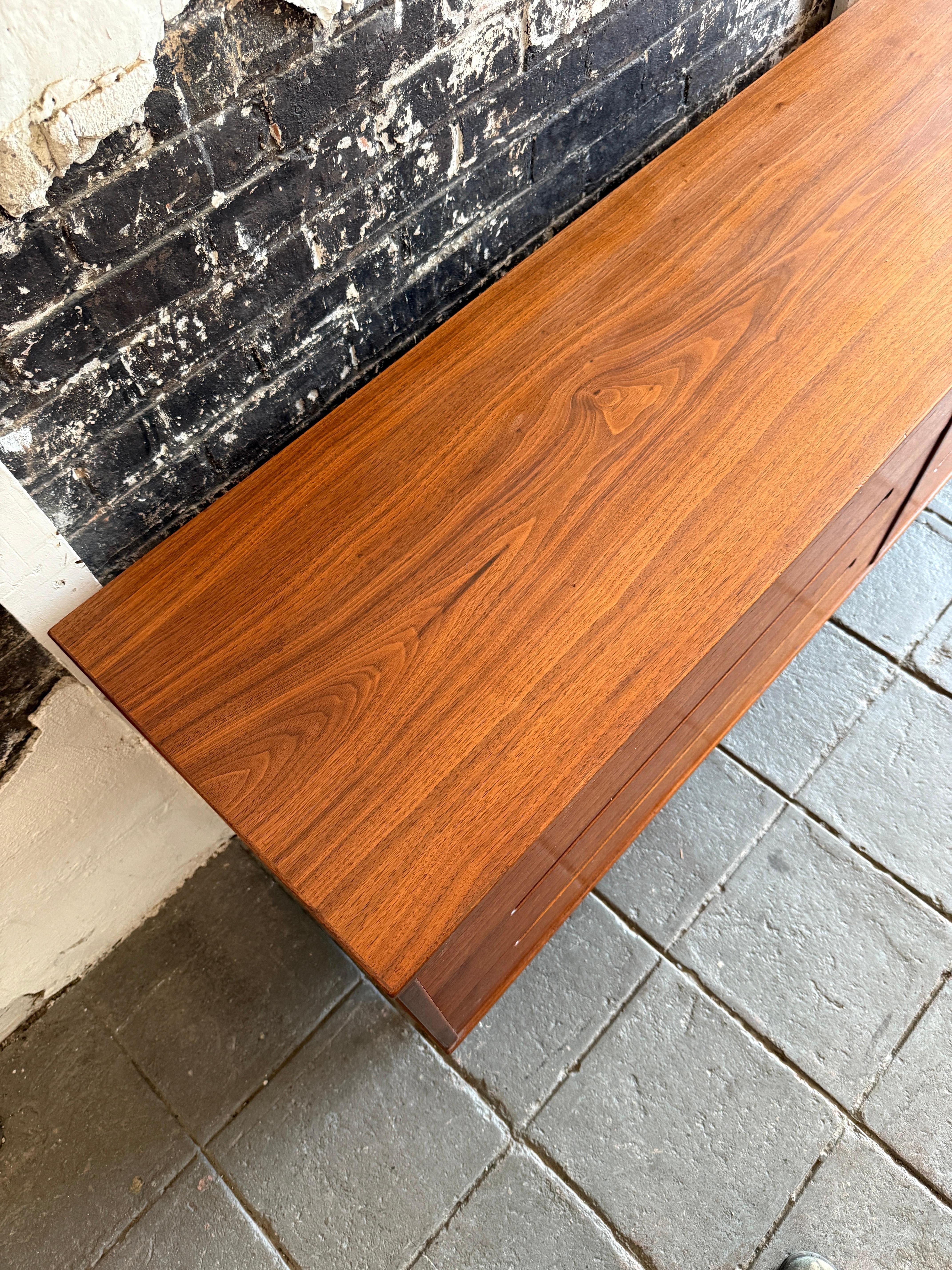 Mid-20th Century Rare Mid century Danish modern 9 drawer long low dresser credenza Nils Jonsson For Sale