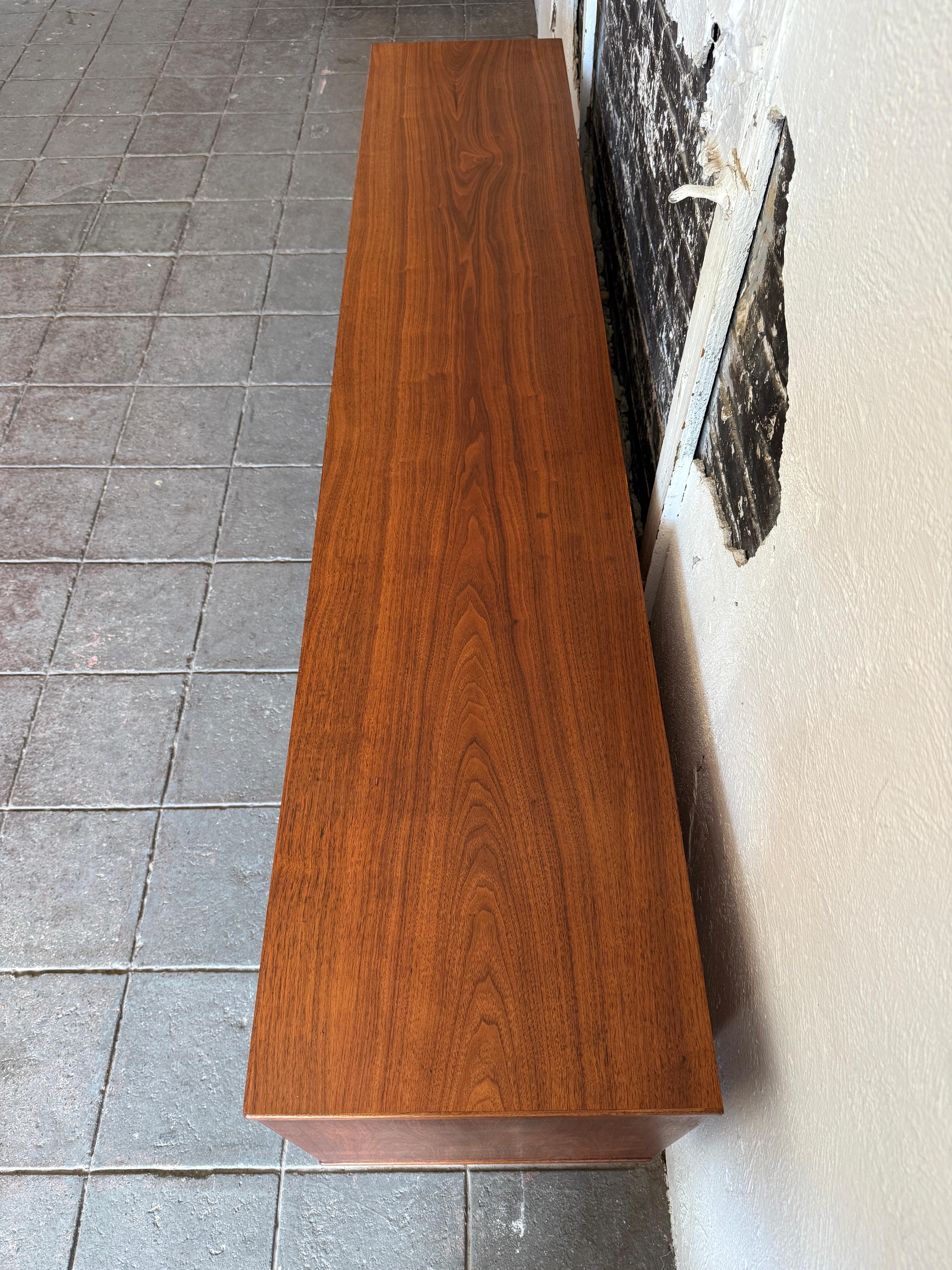 Birch Rare Mid century Danish modern 9 drawer long low dresser credenza Nils Jonsson For Sale