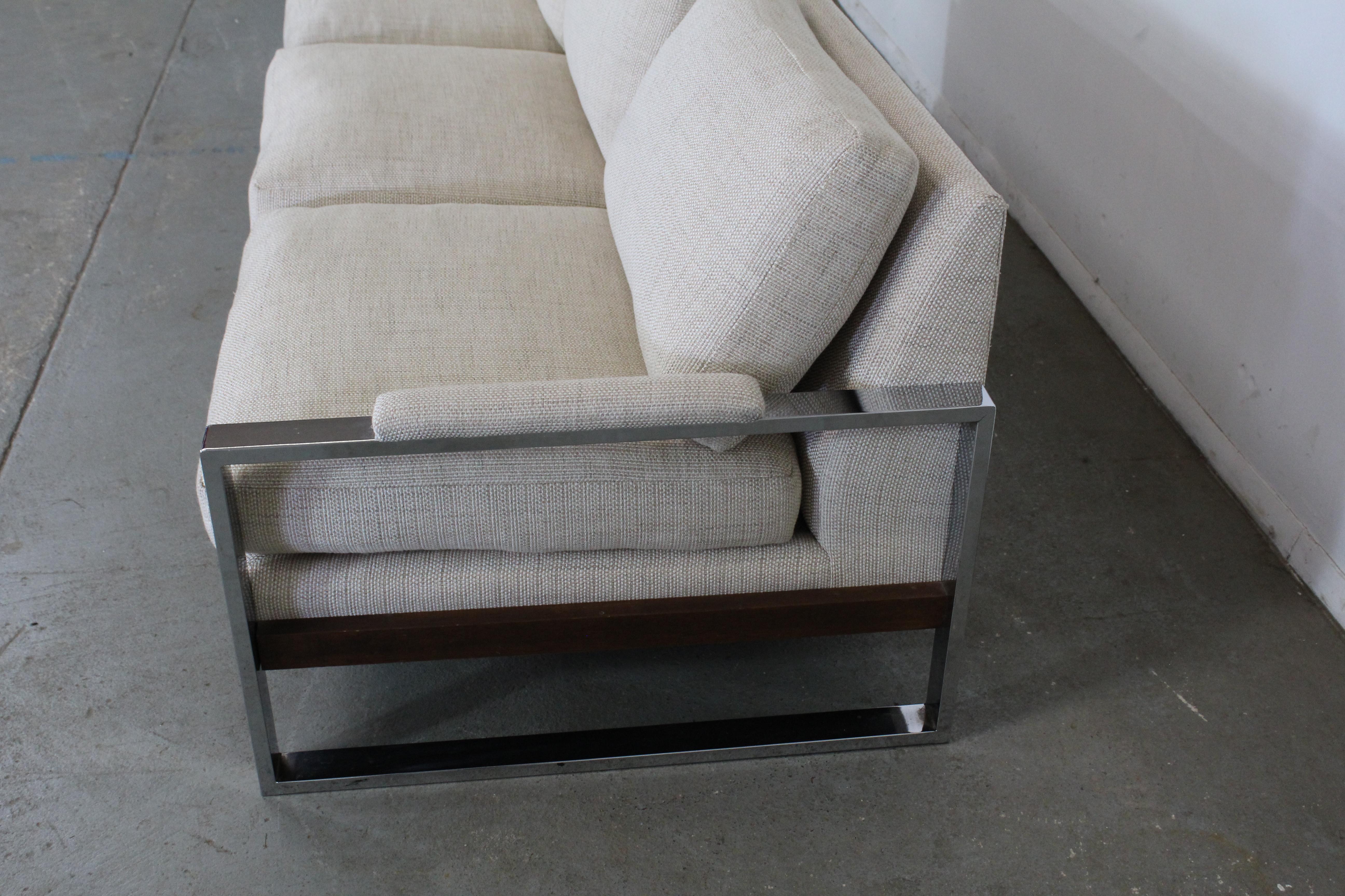 Mid-Century Danish Modern Adrian Pearsall Chrome Craft Associates Sofa 4