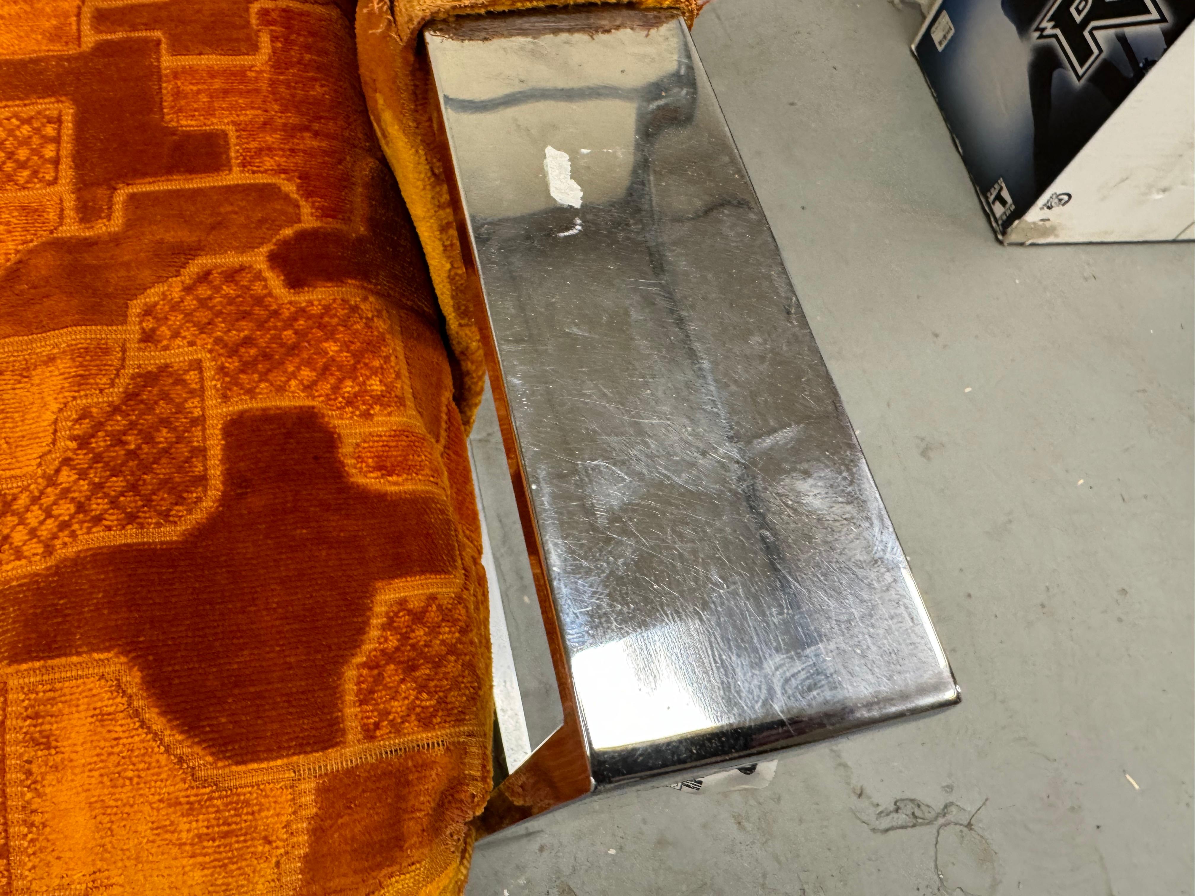 Mid Century Danish Modern Adrian Pearsall Chrome Craft Associates Sofa 5