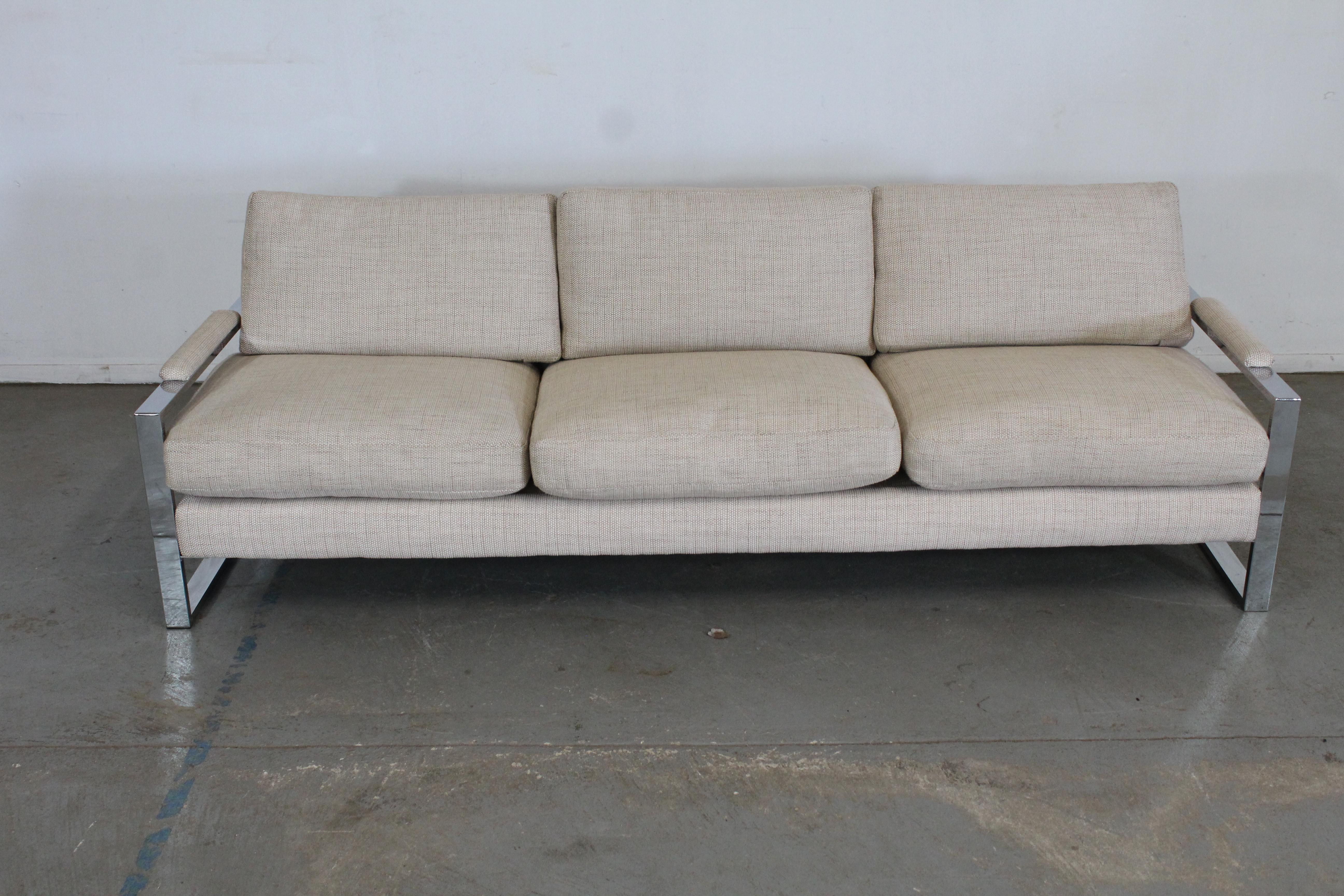 20th Century Mid-Century Danish Modern Adrian Pearsall Chrome Craft Associates Sofa