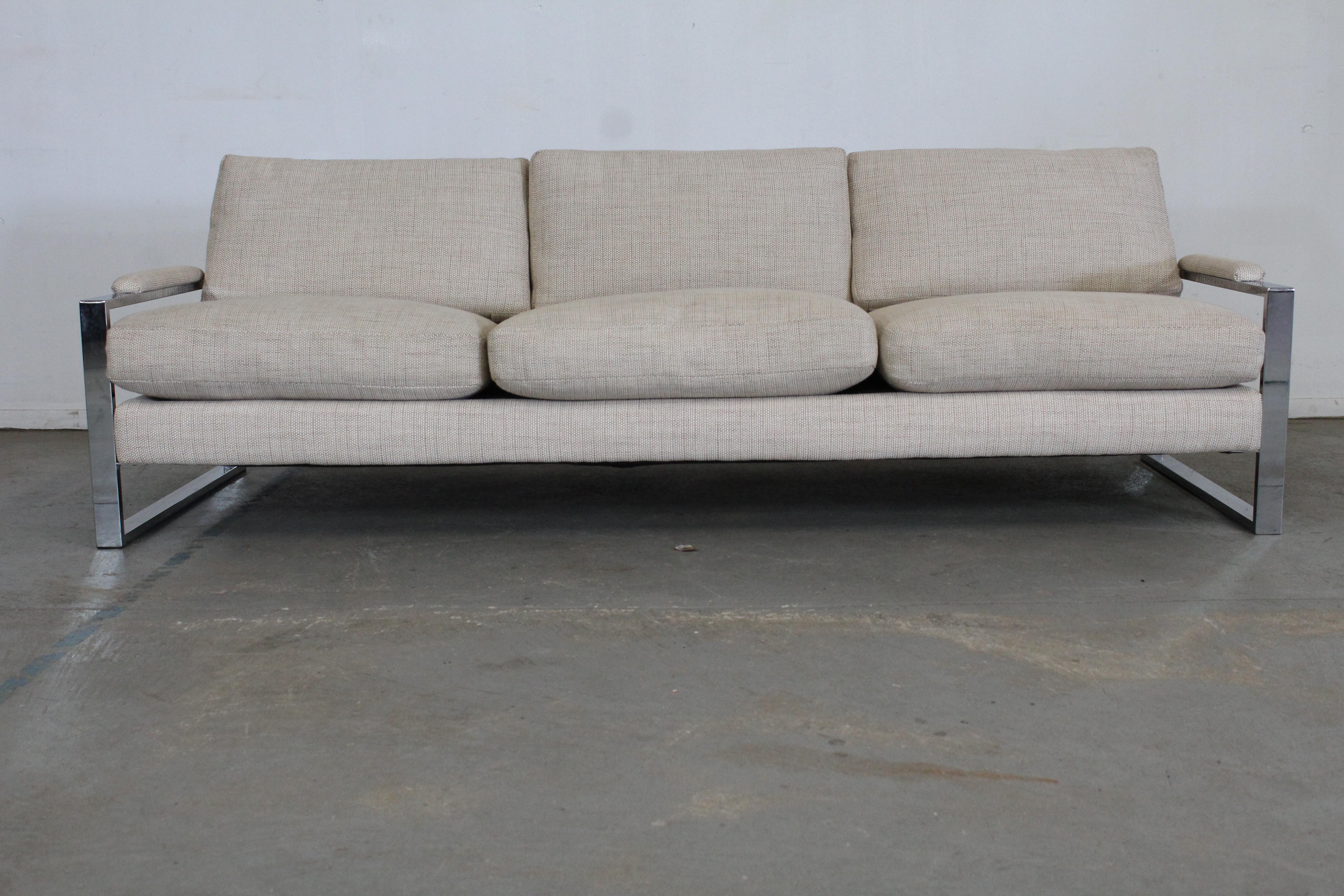 Mid-Century Danish Modern Adrian Pearsall Chrome Craft Associates Sofa 1