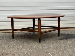 Dänisch-moderner Andre Bus Lane Acclaim Runder Couchtisch aus der Jahrhundertmitte