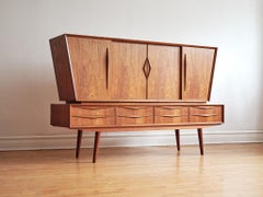 Mid Century Danish Modern Angled Teak Cabinet