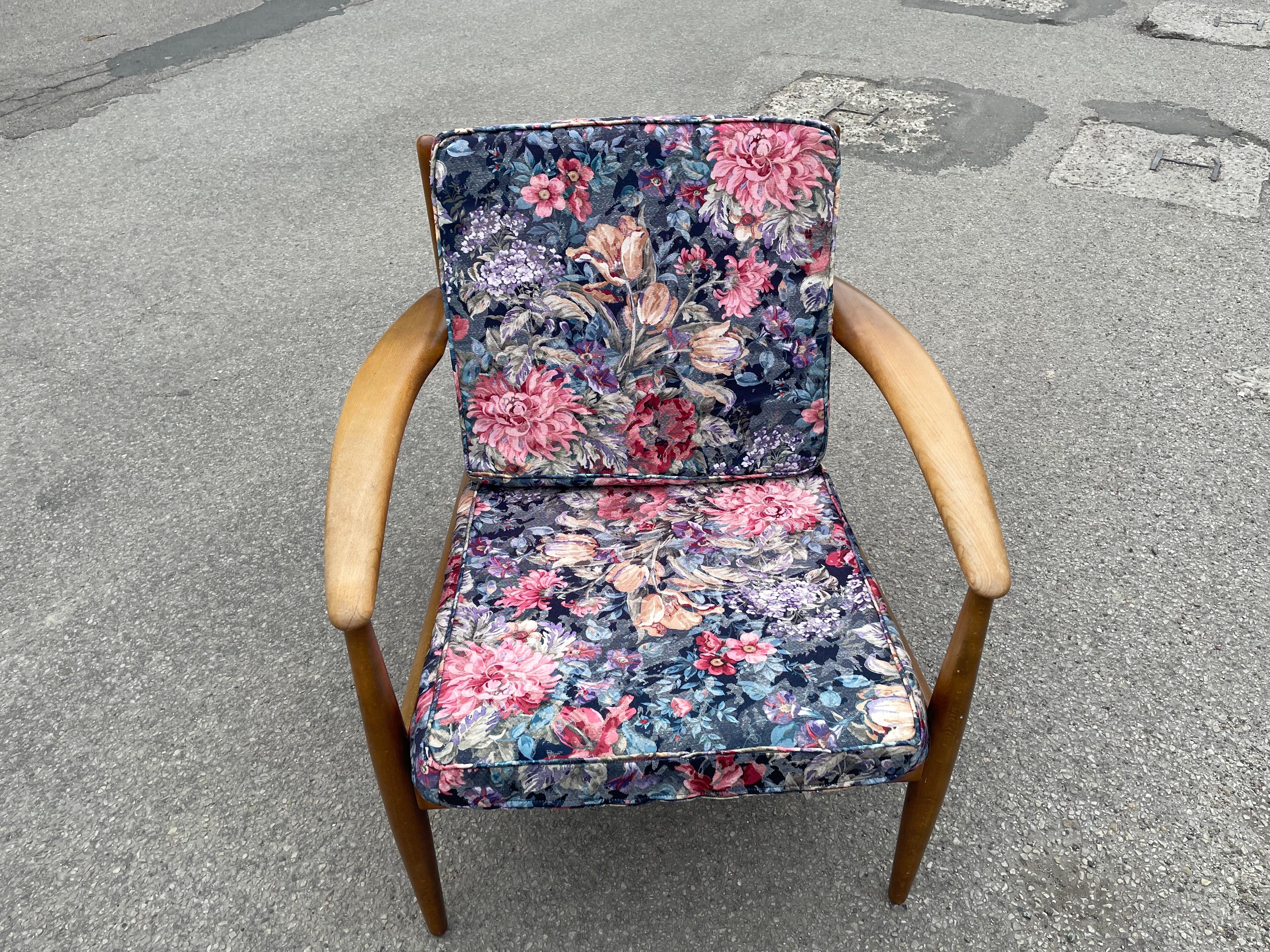 Mid-Century Modern Mid-Century Danish Modern Armchair by Grete Jalk for France & Søn, 1960s For Sale