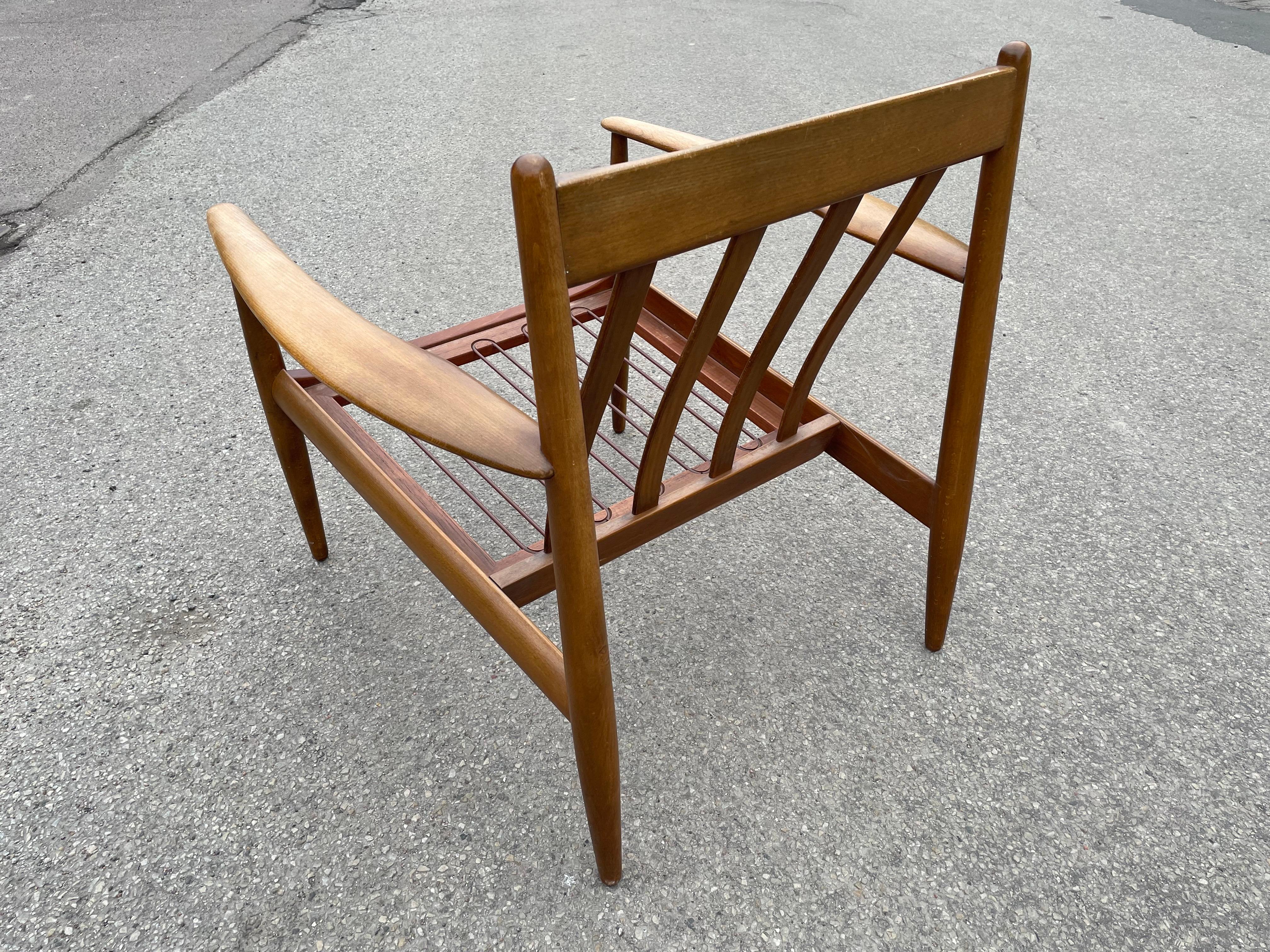 Mid-Century Danish Modern Armchair by Grete Jalk for France & Søn, 1960s For Sale 3