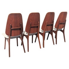 Retro Mid Century Danish Modern Arne Hovmand Olsen Dining Chairs 