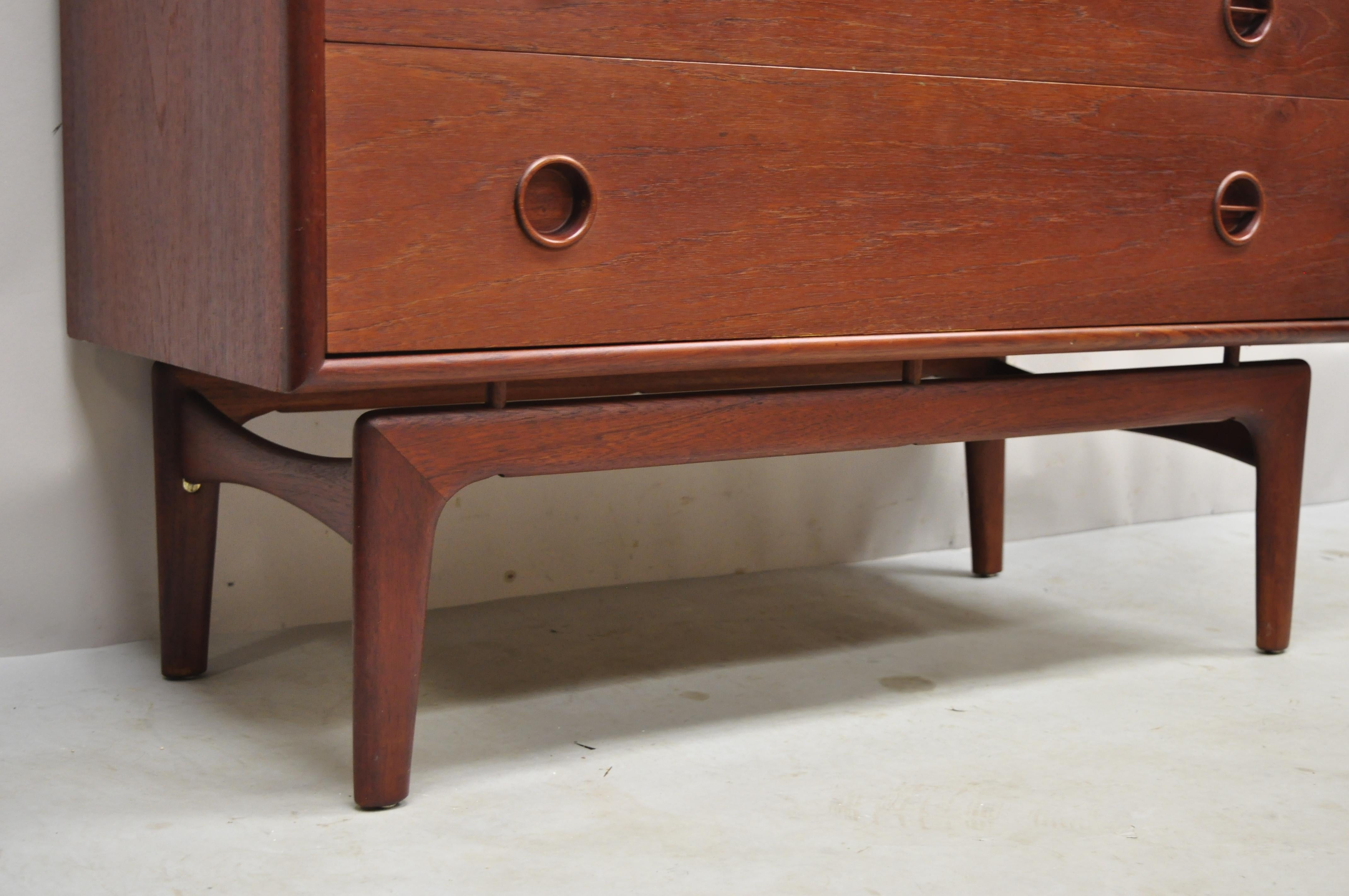 Mid-Century Modern Mid Century Danish Modern Arne Hovmand Olsen MK Teak Drop Front Secretary Desk For Sale